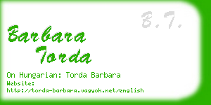 barbara torda business card